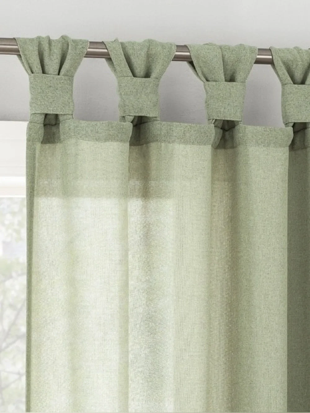 No. 918 Green Light Filtering Rod Pocket Curtain Panel 40x84 Polyester Solid ONE
